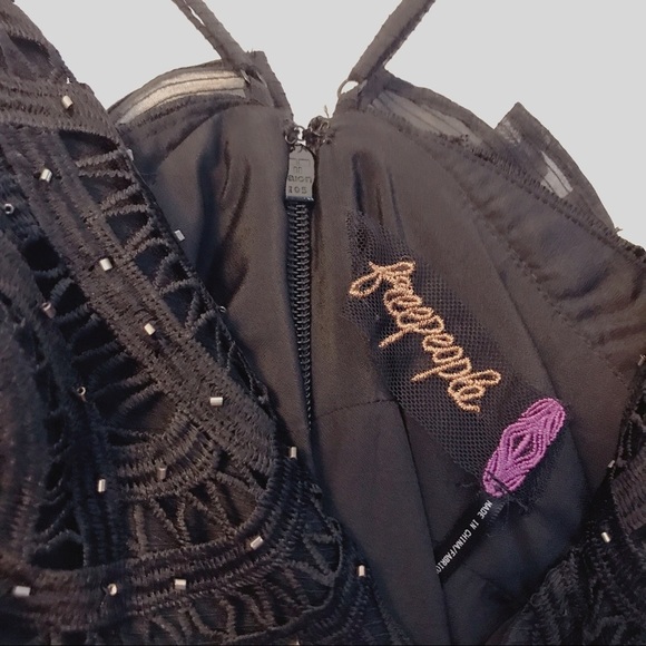 NWT Free People Size 6 black mini dress - Picture 5 of 5